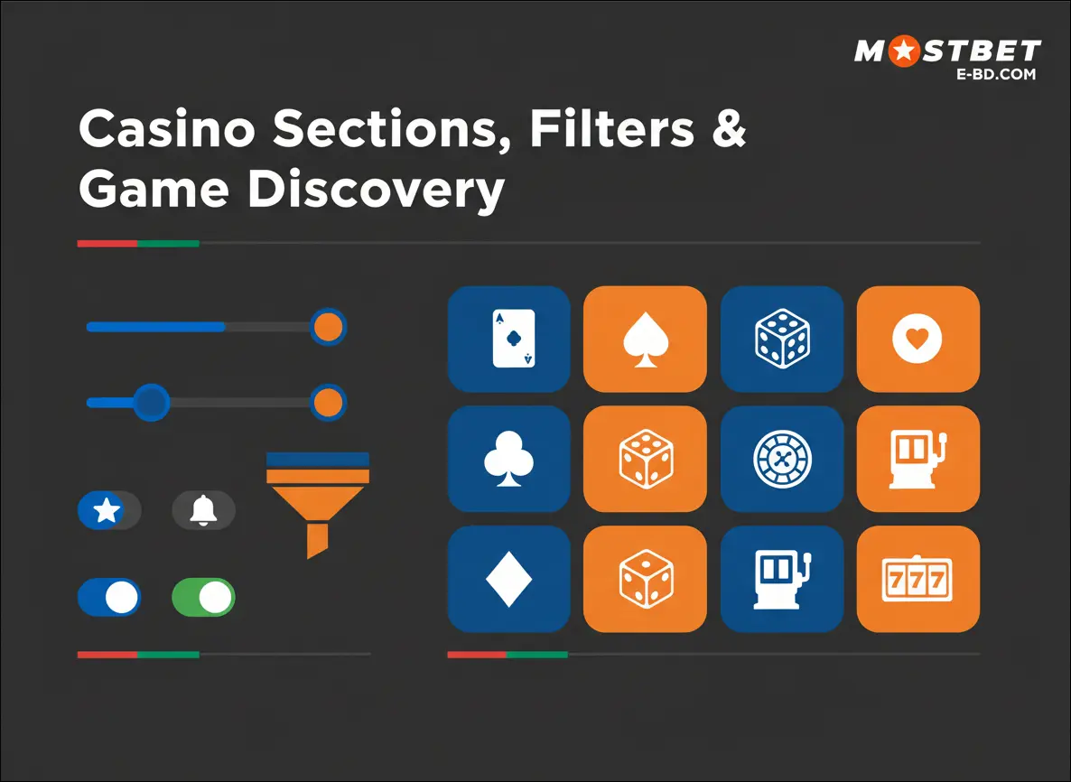 Casino Sections, Filters & Game Discovery