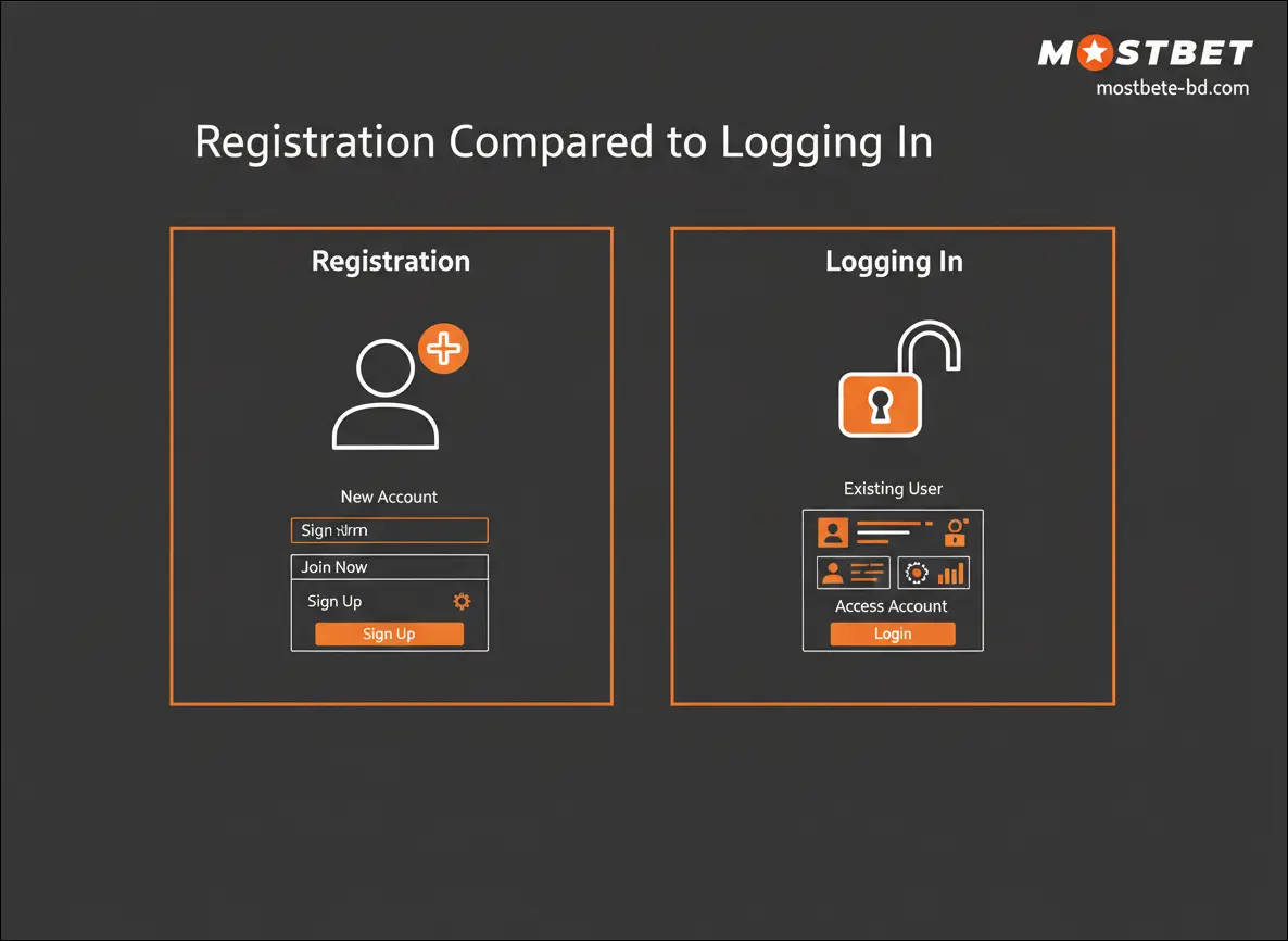 Registration Compared to Logging In