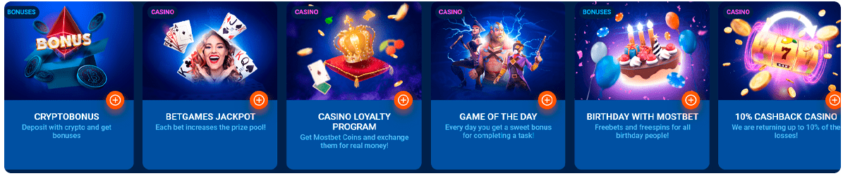 bonus online casino mostbet